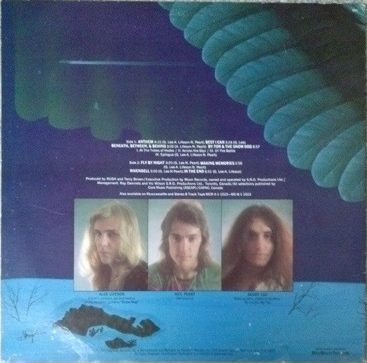 Rush : Fly By Night (LP, Album, RE, Kee)