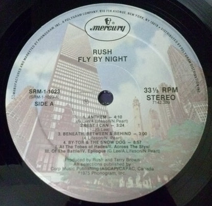 Rush : Fly By Night (LP, Album, RE, Kee)