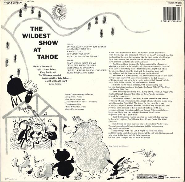 Louis Prima, Keely Smith* With Sam Butera And The Witnesses : The Wildest Show At Tahoe (LP, Album, Mono, RE)
