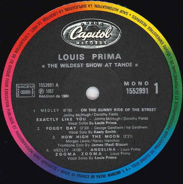 Louis Prima, Keely Smith* With Sam Butera And The Witnesses : The Wildest Show At Tahoe (LP, Album, Mono, RE)