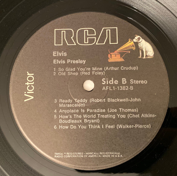 Elvis Presley : Elvis (LP, Album, RE, Ind)