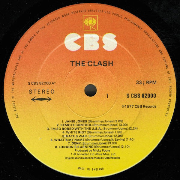 The Clash : The Clash (LP, Album, RE)