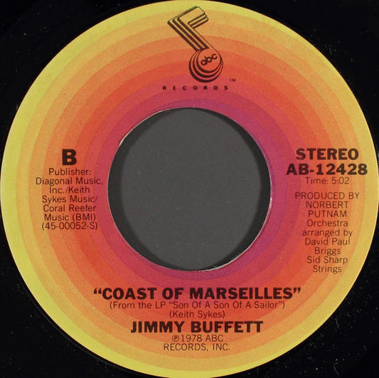 Jimmy Buffett : Mañana / Coast Of Marseilles (7", Single)