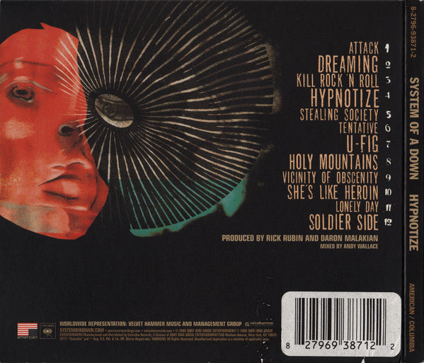 System Of A Down : Hypnotize (CD, Album, Dig)
