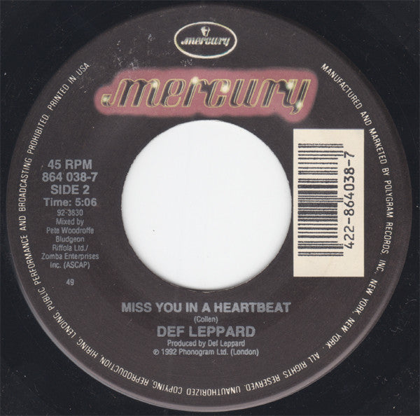 Def Leppard : Make Love Like A Man (7", Single)