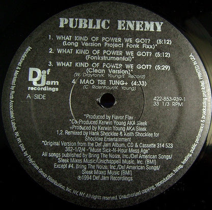 Public Enemy : What Kind Of Power We Got? (12")