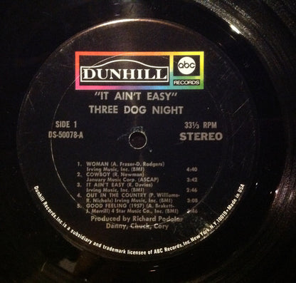 Three Dog Night : It Ain't Easy (LP, Album, RP, Mon)