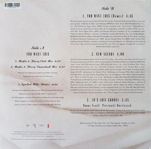 Janet Jackson : You Want This (12")