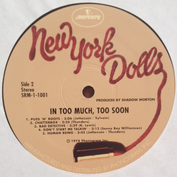 New York Dolls : In Too Much Too Soon (LP, Album, RE, RP)