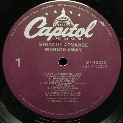 Strange Advance : Worlds Away (LP, Album)