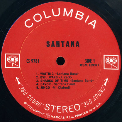 Santana : Santana (LP, Album, Pit)