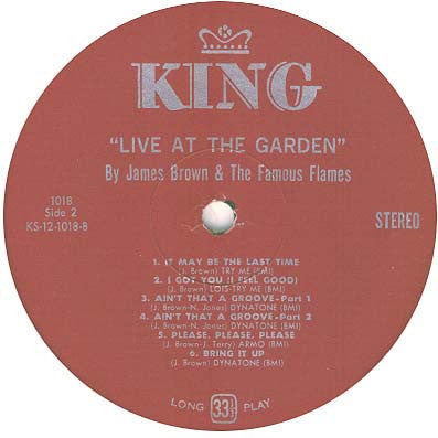 James Brown : Live At The Garden (LP, Album, Mar)