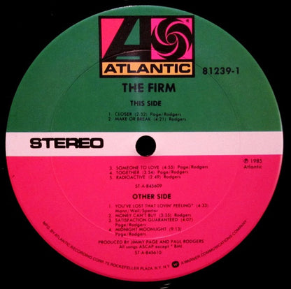 The Firm (7) : The Firm (LP, Album, Club, Car)