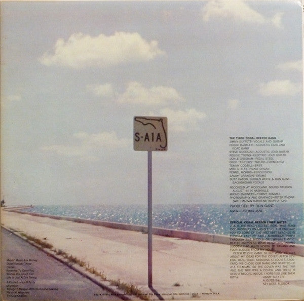 Jimmy Buffett : A1A (LP, Album)