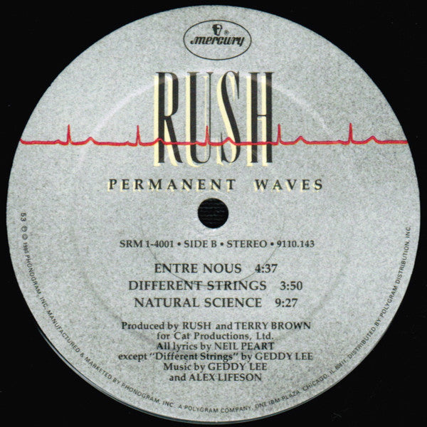Rush : Permanent Waves (LP, Album, 53 )