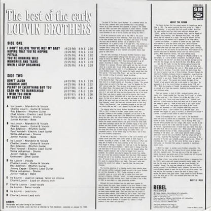 The Louvin Brothers : The Best Of The Early Louvin Brothers (LP, Comp)
