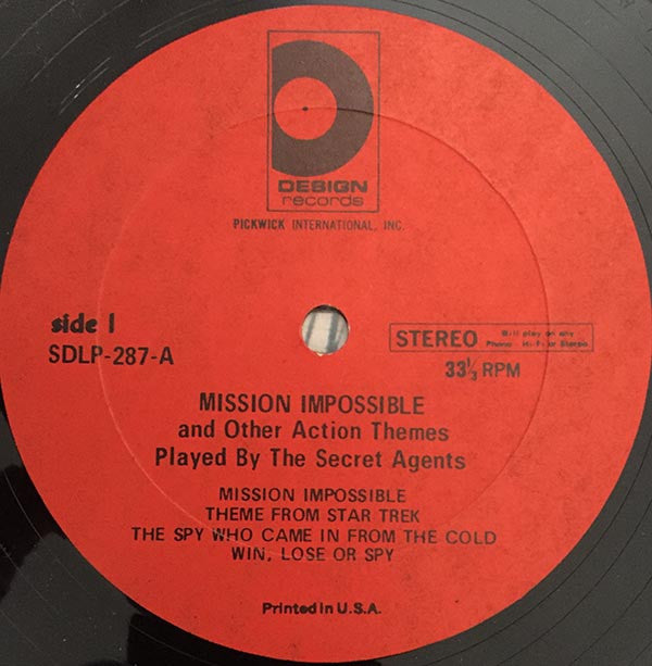 The Secret Agents : Mission: Impossible & Other Action Themes (LP)