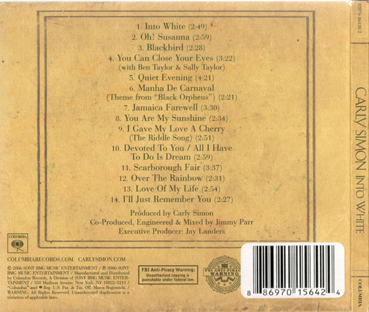 Carly Simon : Into White (CD, Album)