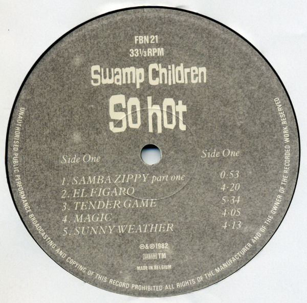 Swamp Children : So Hot (LP, Album)