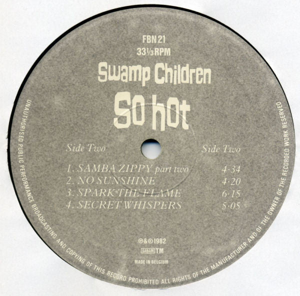 Swamp Children : So Hot (LP, Album)