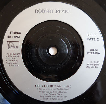 Robert Plant : I Believe (7", Single)