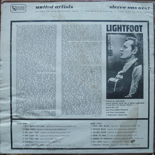 Gordon Lightfoot : Lightfoot! (LP, Album, RP)