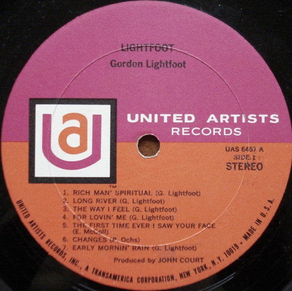 Gordon Lightfoot : Lightfoot! (LP, Album, RP)