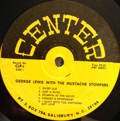 George Lewis (2) With The Mustache Stompers : George Lewis With The Mustache Stompers (LP)