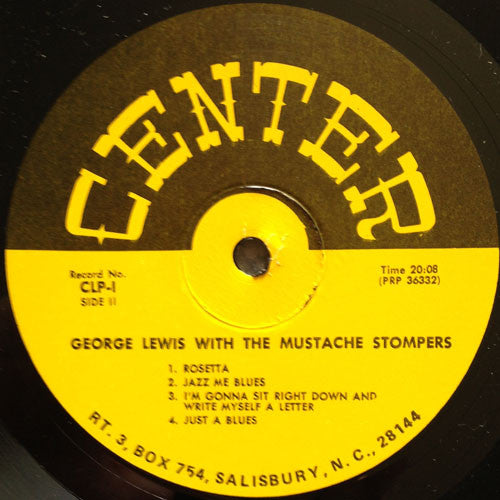 George Lewis (2) With The Mustache Stompers : George Lewis With The Mustache Stompers (LP)