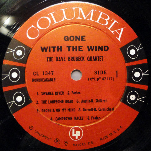 The Dave Brubeck Quartet : Gone With The Wind (LP, Album, Mono)