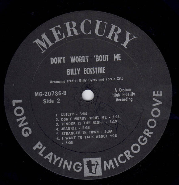 Billy Eckstine : Don't Worry 'Bout Me (LP, Album, Mono)