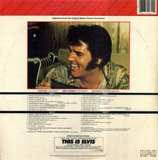 Elvis Presley : This Is Elvis (Selections From The Original Sound Track) (2xLP, Comp, Ind)