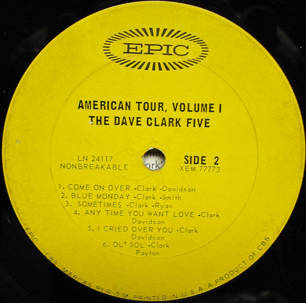 The Dave Clark Five : American Tour (LP, Album, Mono, Pit)