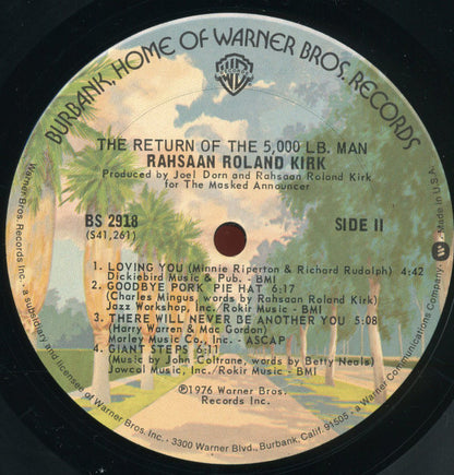 Rahsaan Roland Kirk* : The Return Of The 5000 Lb. Man (LP, Album, San)