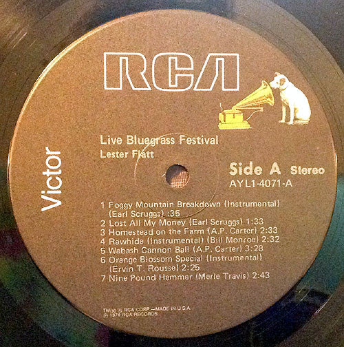 Lester Flatt : Live Bluegrass Festival (LP, Album, RE)