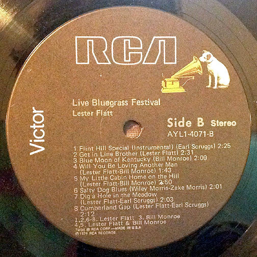 Lester Flatt : Live Bluegrass Festival (LP, Album, RE)