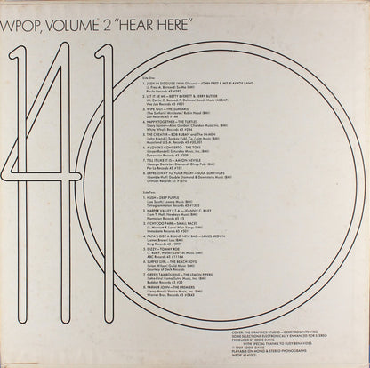 Various : WPOP, Volume 2 "Hear Here" (LP, Comp, Rai)
