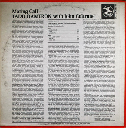 Tadd Dameron With John Coltrane, John Simmons, "Philly" Joe Jones : Mating Call (LP, Album, RE, RM)