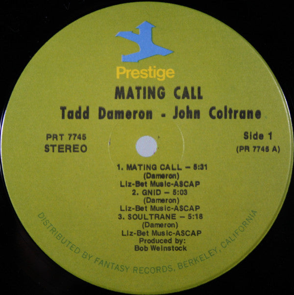 Tadd Dameron With John Coltrane, John Simmons, "Philly" Joe Jones : Mating Call (LP, Album, RE, RM)