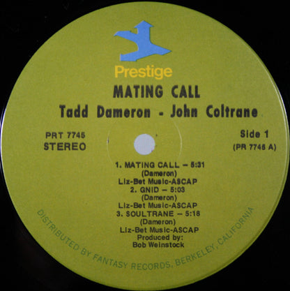 Tadd Dameron With John Coltrane, John Simmons, "Philly" Joe Jones : Mating Call (LP, Album, RE, RM)