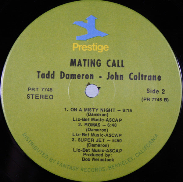 Tadd Dameron With John Coltrane, John Simmons, "Philly" Joe Jones : Mating Call (LP, Album, RE, RM)