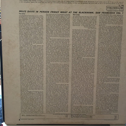 Miles Davis : In Person, Friday Night At The Blackhawk, San Francisco, Volume I (LP, Album, Mono)
