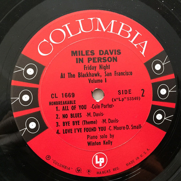 Miles Davis : In Person, Friday Night At The Blackhawk, San Francisco, Volume I (LP, Album, Mono)