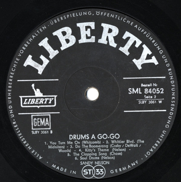 Sandy Nelson : Drums A Go-Go (LP, Album)