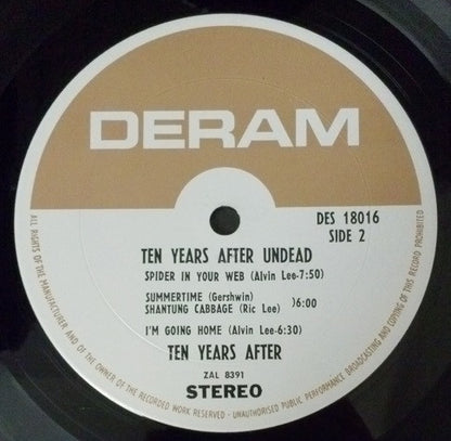 Ten Years After : Undead (LP, Album, M/Print, Pit)