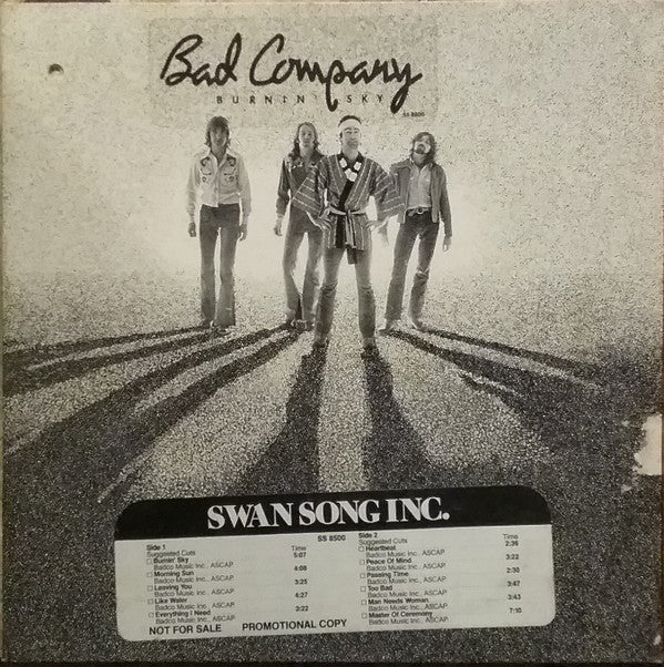 Bad Company (3) : Burnin' Sky (LP, Album, RI )