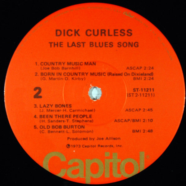 Dick Curless : The Last Blues Song (LP, Album, Win)