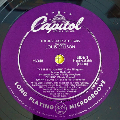 The Just Jazz All Stars Featuring Louis Bellson : The Just Jazz All Stars Featuring Louis Bellson (10", Album, Mono)