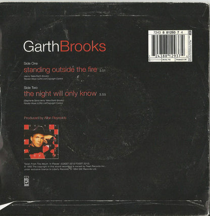 Garth Brooks : Standing Outside The Fire (7", Single)