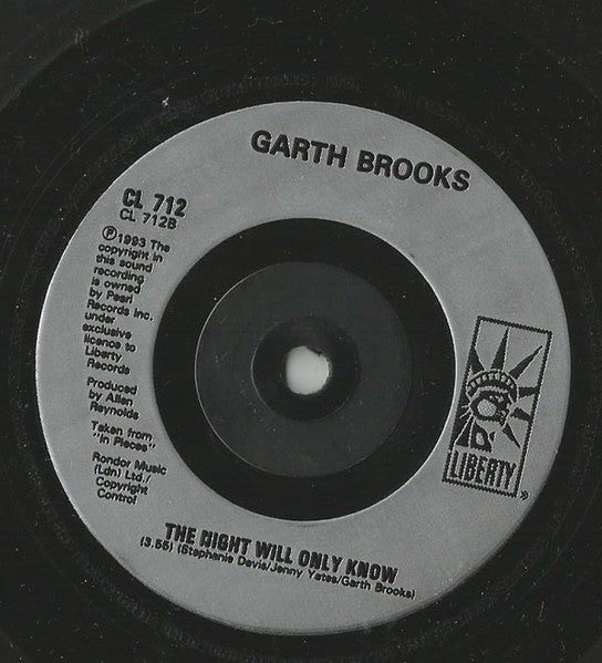 Garth Brooks : Standing Outside The Fire (7", Single)